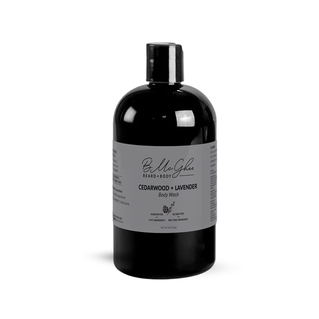 Cedarwood & Lavender Body Wash - Plant-Based, Gentle Cleanser for Soft, Nourished Skin