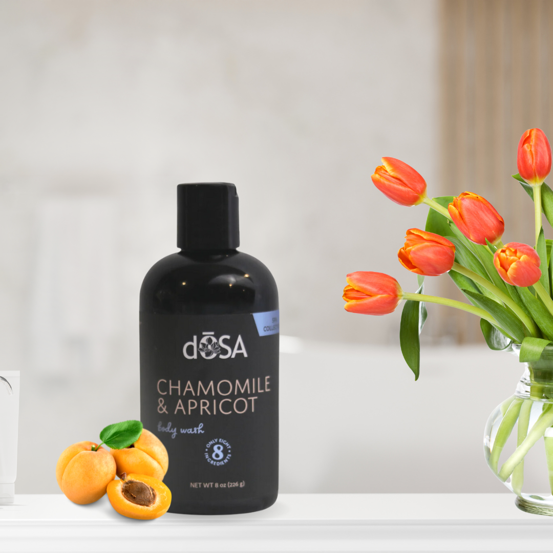 Chamomile & Apricot Natural Body Wash -Plant-Based, Gentle Cleanser for Soft, Nourished Skin