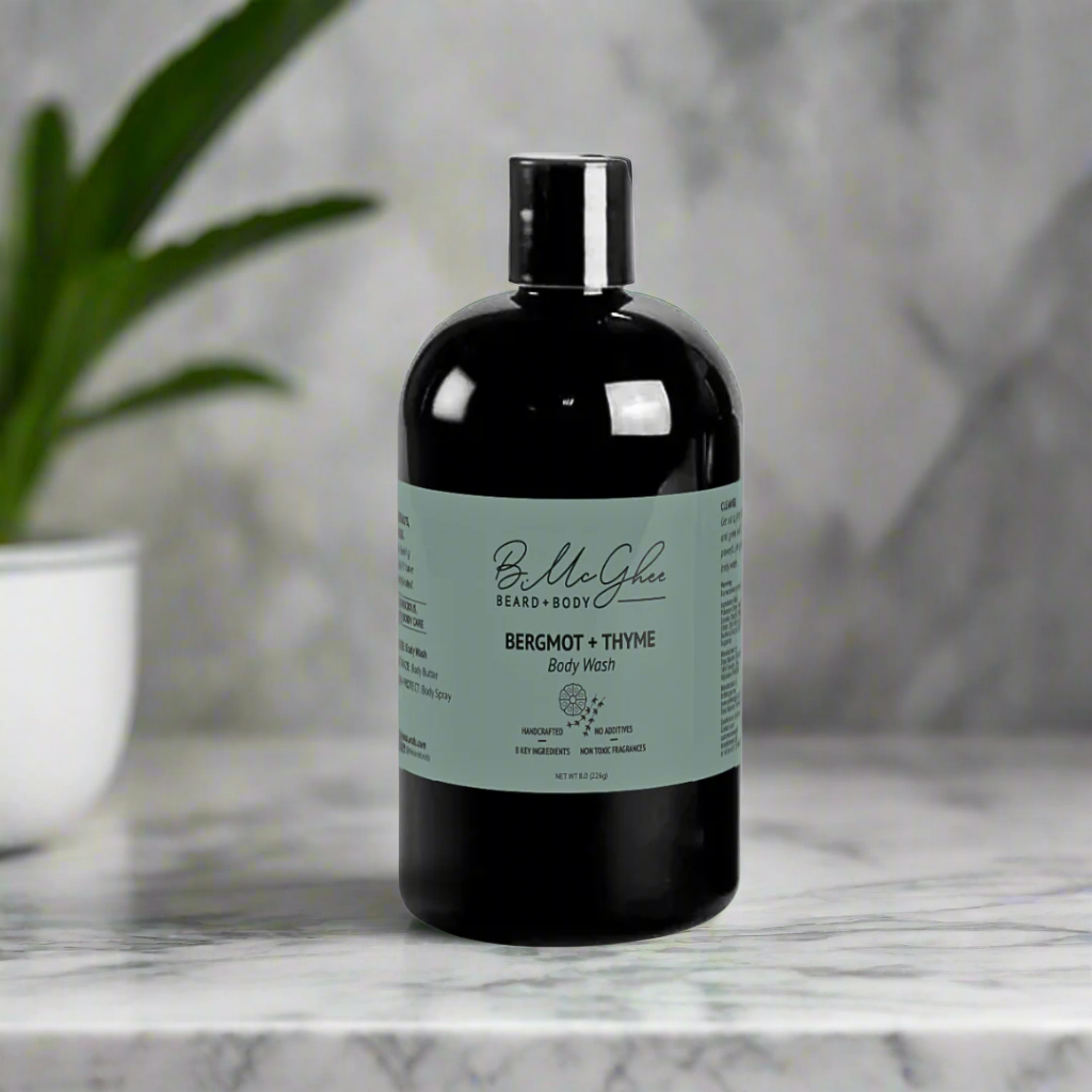 Bergmot & Thyme Body Wash -Plant-Based, Gentle Cleanser for Soft, Nourished Skin