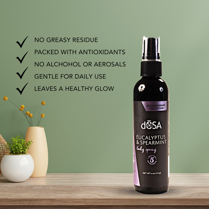 Eucalyptus &amp; Spearmint  Body Spray - Hydrating, Refreshing, and Lightweight Skin Care