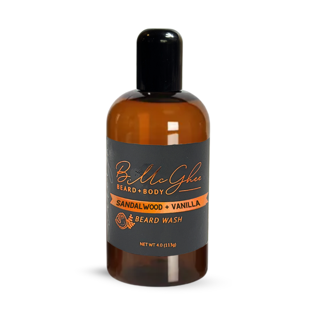 Sandalwood + Vanilla Natural &amp; Non Drying Beard Wash
