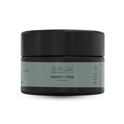 Bergmot+ Thyme Body Butter for Men – 8 oz | Energizing Hydration, Waterless &amp; Eco-Friendly
