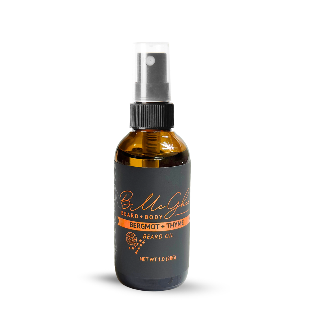 Bergmot + Thyme Non-Greasy &amp; All Natural Beard Oil